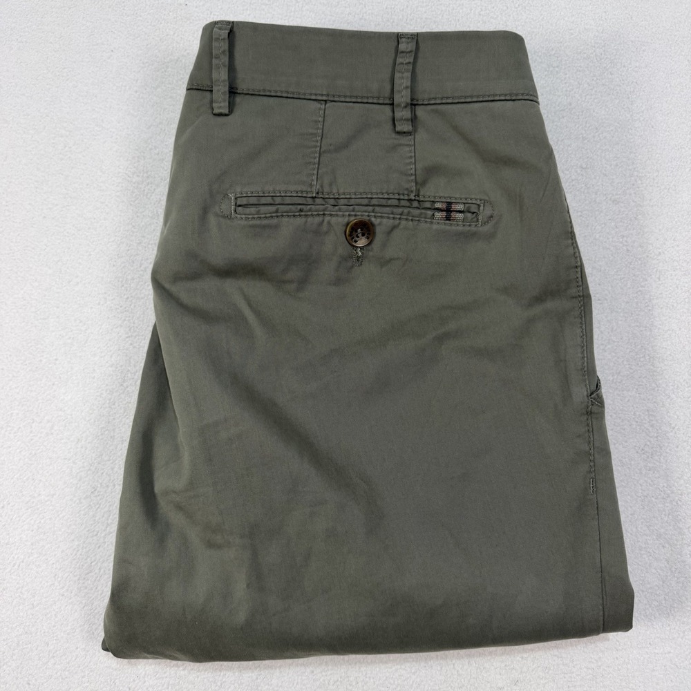 Meyer Hosen Bonn Pants Mens Size US 36x30 EU 52 Khaki Green Chino Trouser 1-3018